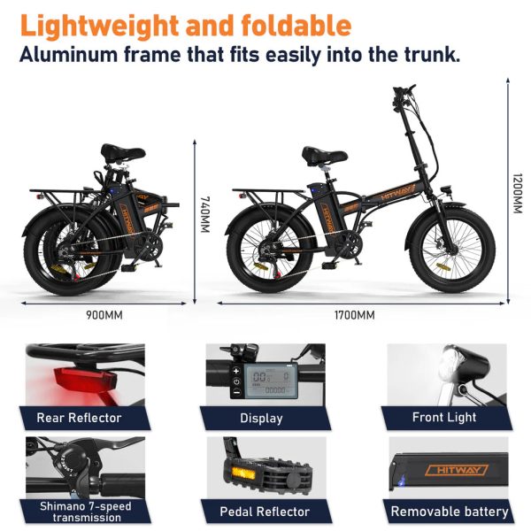 BK11 Folding Electric Bike HITWAY - Image 12