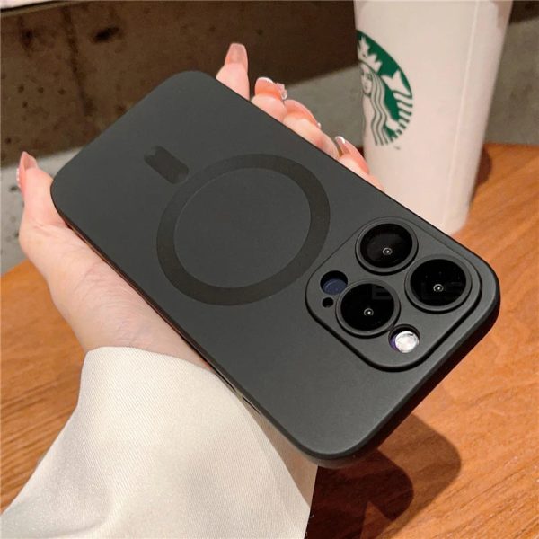 Luxury Magsafe Magnetic Phone Case Lens Protection Frosted Case Wireless Charging Case for iPhone 15 11 13 12 14 Pro Max Plus - Image 16