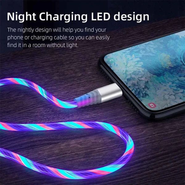 Luminous USB Type C Cable 3A Fast Charging Data Cord - Image 4