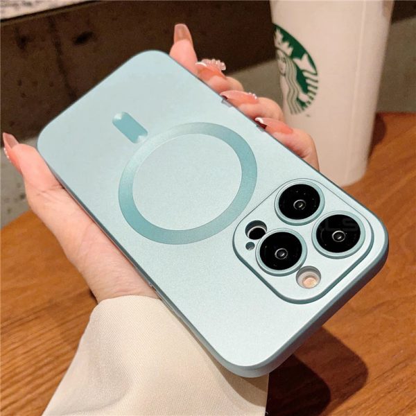 Luxury Magsafe Magnetic Phone Case Lens Protection Frosted Case Wireless Charging Case for iPhone 15 11 13 12 14 Pro Max Plus - Image 19