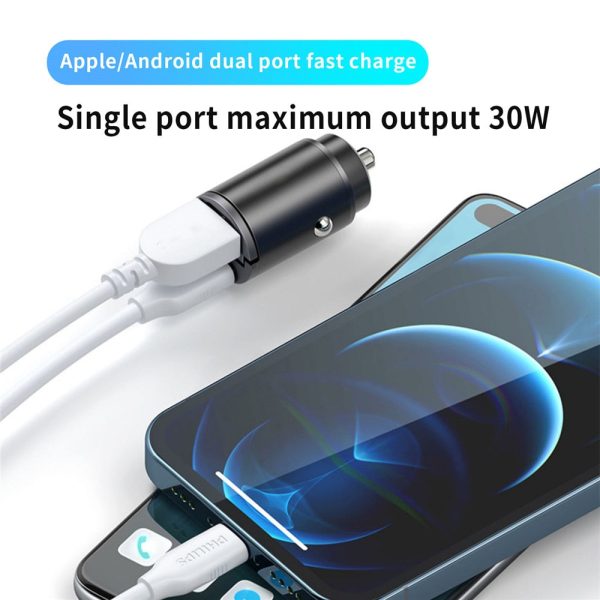 Car Charger (5A-200W) Fast Charing 2x(USB Port 12-24V) Cigarette Socket Car USB-C Charger - Image 5