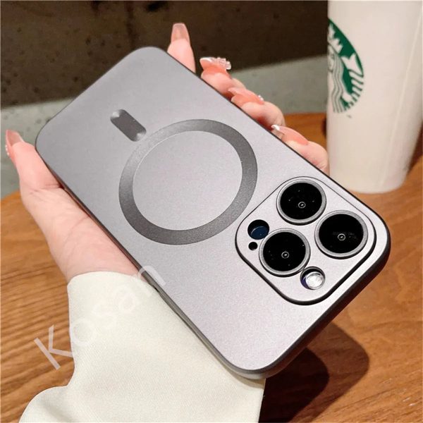 Luxury Magsafe Magnetic Phone Case Lens Protection Frosted Case Wireless Charging Case for iPhone 15 11 13 12 14 Pro Max Plus - Image 10