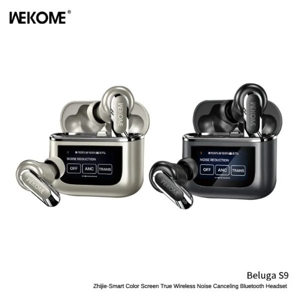 WEKOME Beluga S9 intelligent color screen ANC active noise reduction wireless Bluetooth earphones with ultra long battery life - Image 5