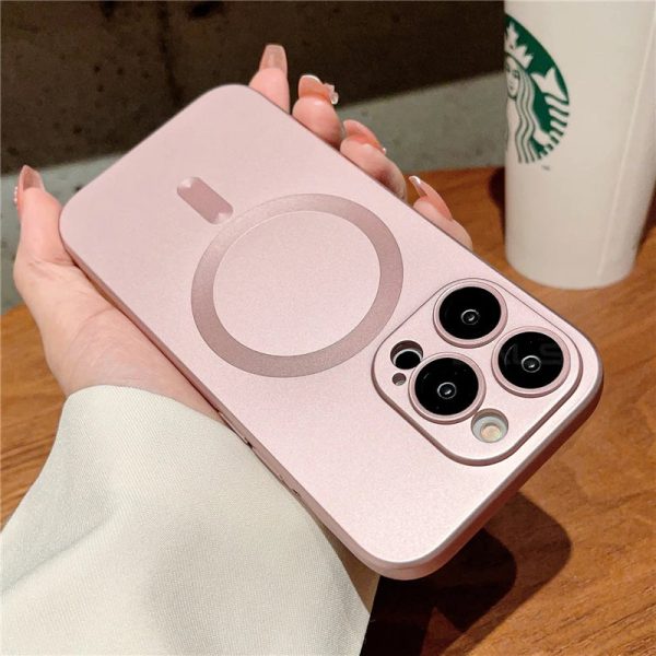 Luxury Magsafe Magnetic Phone Case Lens Protection Frosted Case Wireless Charging Case for iPhone 15 11 13 12 14 Pro Max Plus - Image 21