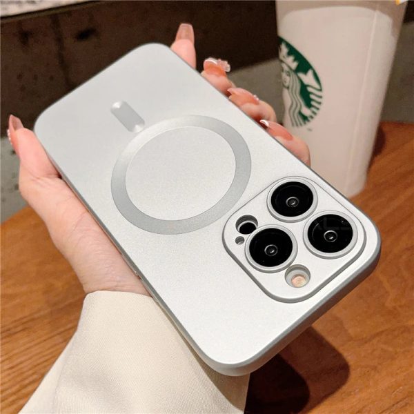 Luxury Magsafe Magnetic Phone Case Lens Protection Frosted Case Wireless Charging Case for iPhone 15 11 13 12 14 Pro Max Plus - Image 14