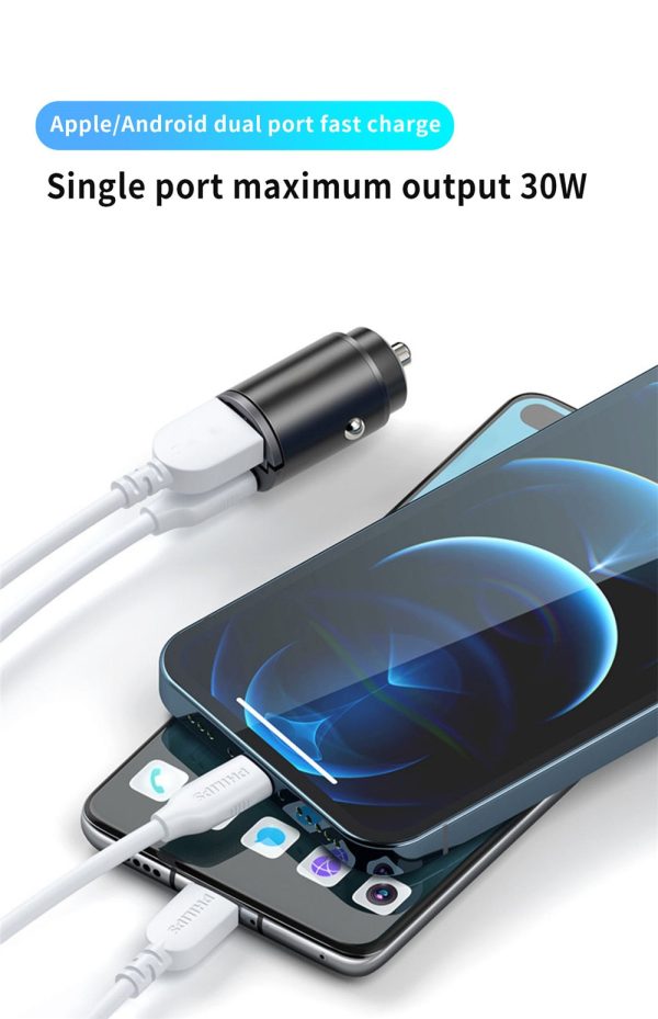 Car Charger (5A-200W) Fast Charing 2x(USB Port 12-24V) Cigarette Socket Car USB-C Charger - Image 14