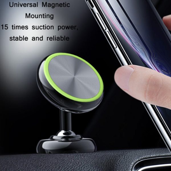 Car Aluminum Alloy Magnetic Mobile Phone Holder-Silver (Luminous) - Image 4