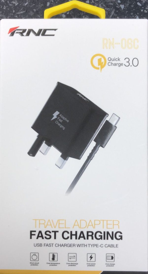 Type C Travel Adaptor Fast Charging RN-06C Quick Charge 3.0