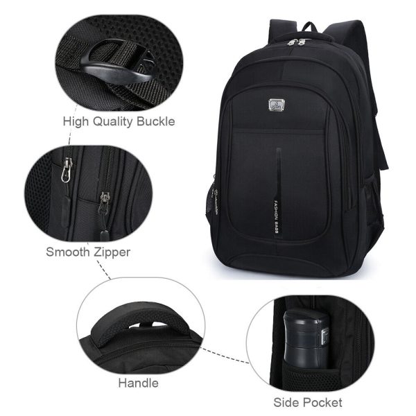 Men Women Laptop Backpack 40L Large Waterproof Rucksack Travel School Bag - Image 3