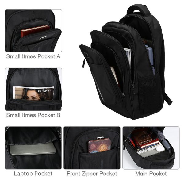 Men Women Laptop Backpack 40L Large Waterproof Rucksack Travel School Bag - Image 4