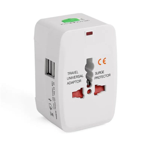 Universal Travel Adapter World Wide Use New Plug Charger UK EU US USB Port