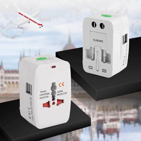 Universal Travel Adapter World Wide Use New Plug Charger UK EU US USB Port - Image 7