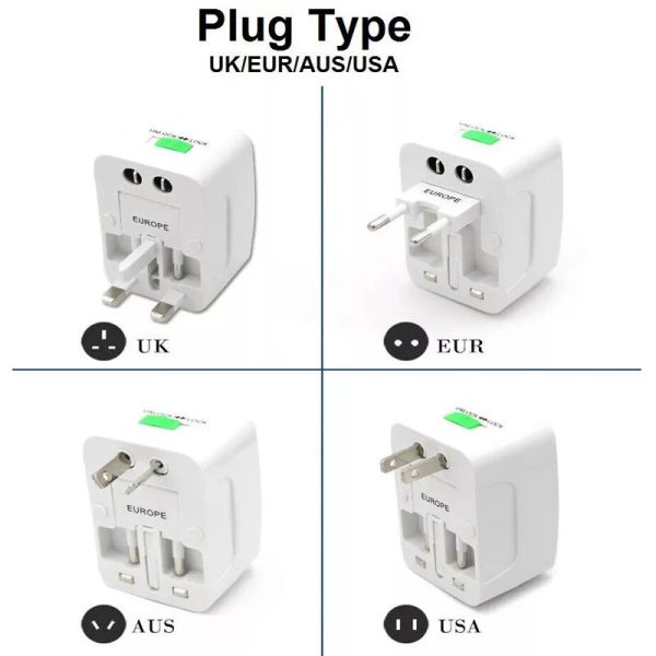 Universal Travel Adapter World Wide Use New Plug Charger UK EU US USB Port - Image 4