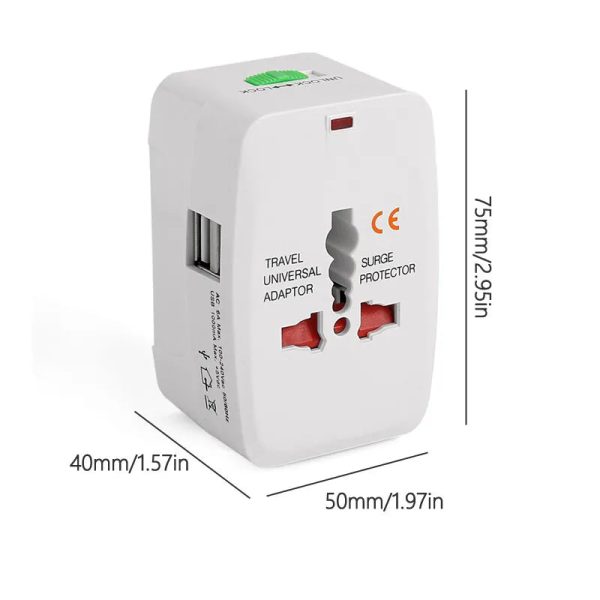 Universal Travel Adapter World Wide Use New Plug Charger UK EU US USB Port - Image 2